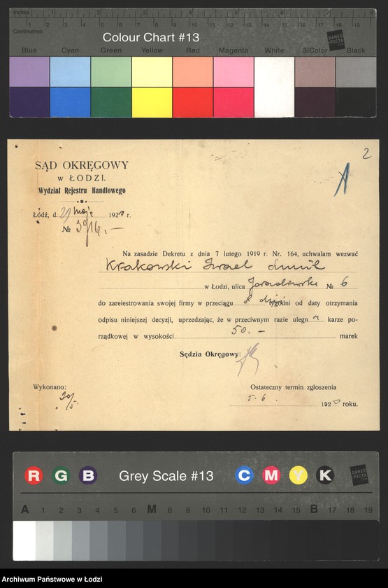 Obraz 4 z jednostki "Izrael Szmul Krakowski – sprzedaż drzewa"