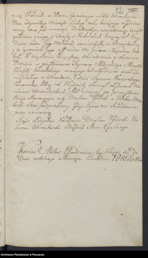 Obraz 14 z jednostki "Księga Aktów Urodzenia tudzież Księga Aktów Zejścia."