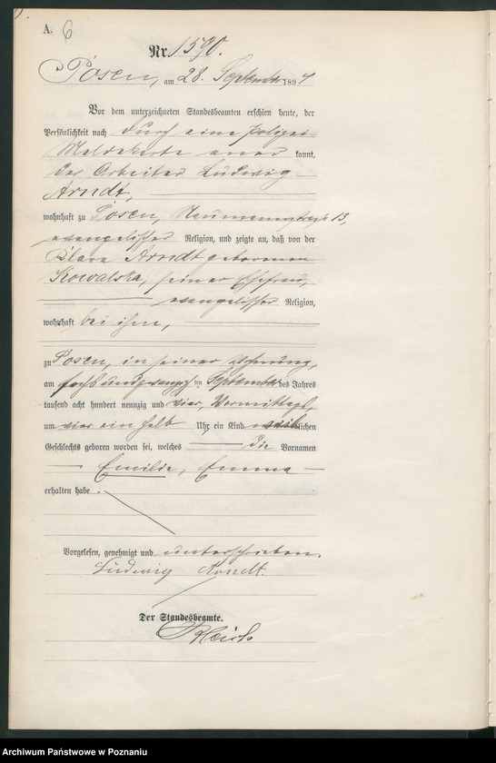 Obraz 9 z jednostki "Księga urodzeń t. V"