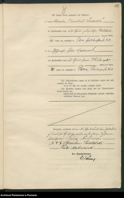 Obraz 19 z jednostki "Księga miejscowa małżeństw t. I"