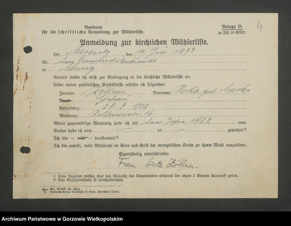 image.from.unit.number "Anmeldungen zur Wählerliste. Band III"