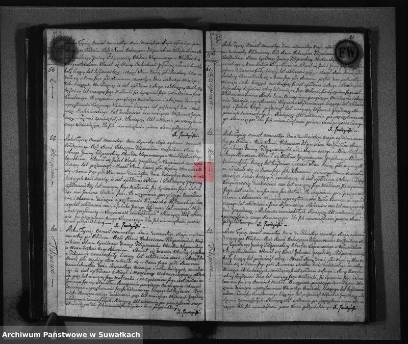 Obraz 13 z jednostki "Akta Urodzonych Gminy Filipowskiey od Dnia 1-go Stycznia 1818 R-u"