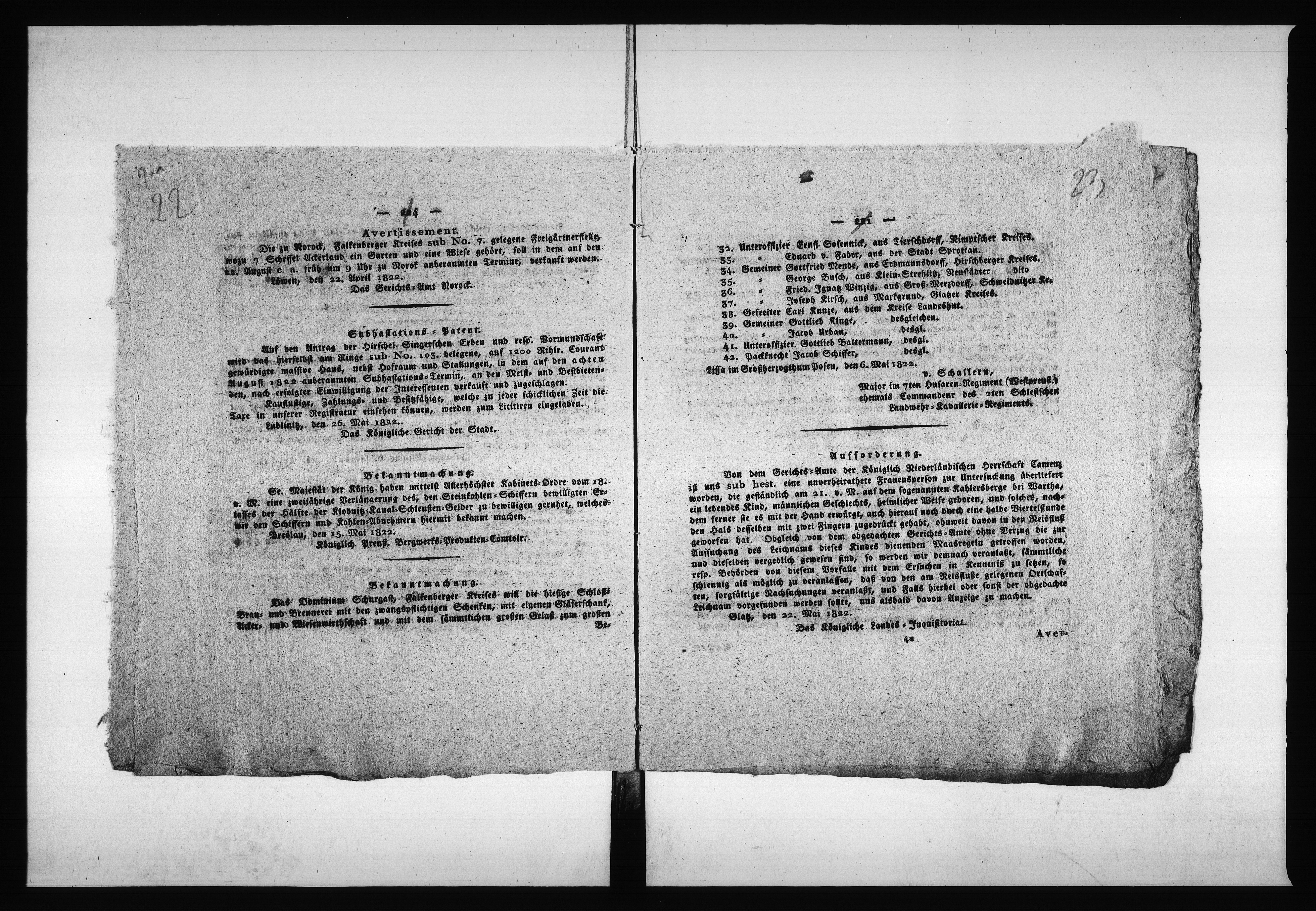 Obraz 19 z jednostki "Acta von Verpachtung der Cämmerey und Hospital Acker und Realitaeten Vol. III de anno 1822 bis 1833"