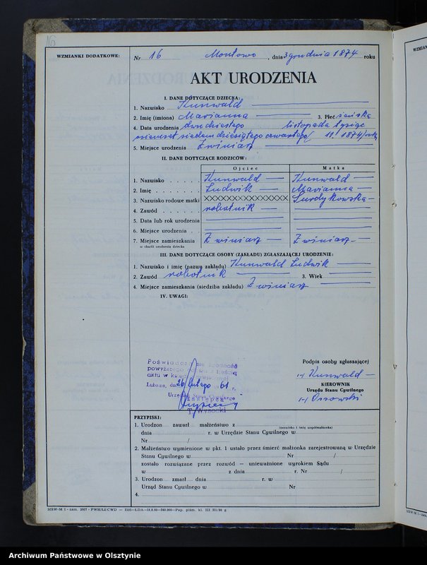 image.from.team "Urząd Stanu Cywilnego w Zwiniarzu pow. nowomiejski"