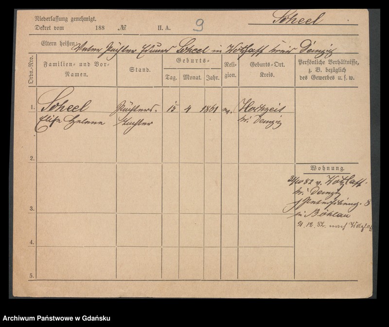 image.from.unit.number "Karty meldunkowe: Scheeffer - Scheibe"