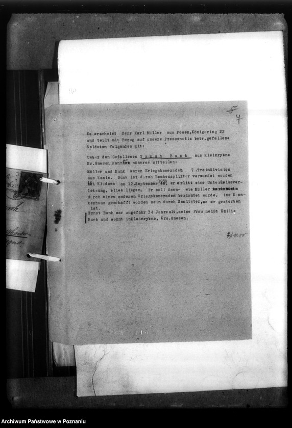 Obraz 11 z jednostki "Ernst Bunk aus Klein Rybno, Kreis Gnesen (Gniezno)"