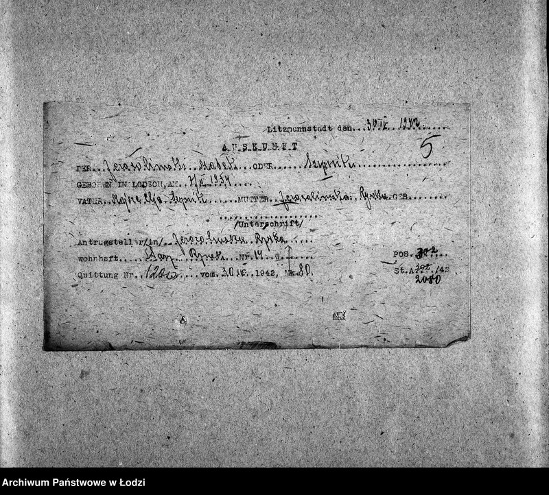 Obraz 8 z jednostki "[Wyciągi z rejestrów urodzin, ślubów i inne]"