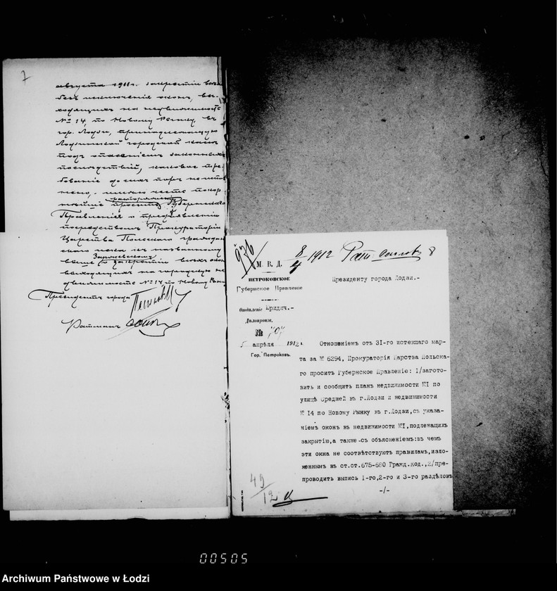 Obraz 10 z jednostki "O zakrytji okon vychodjaščich na magistrackuju nedvižimost n 14 v dome naslednikov Zarževskago"