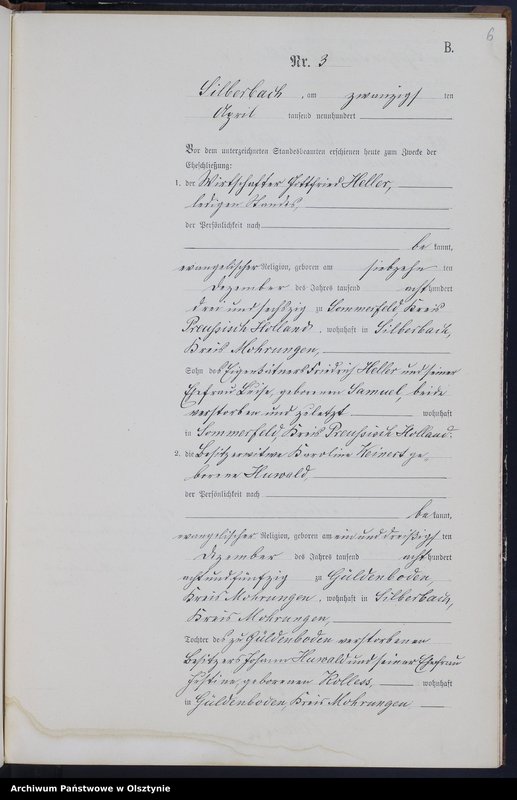 Obraz 8 z jednostki "Heiraths-Neben-Register Nr 1 - 17"