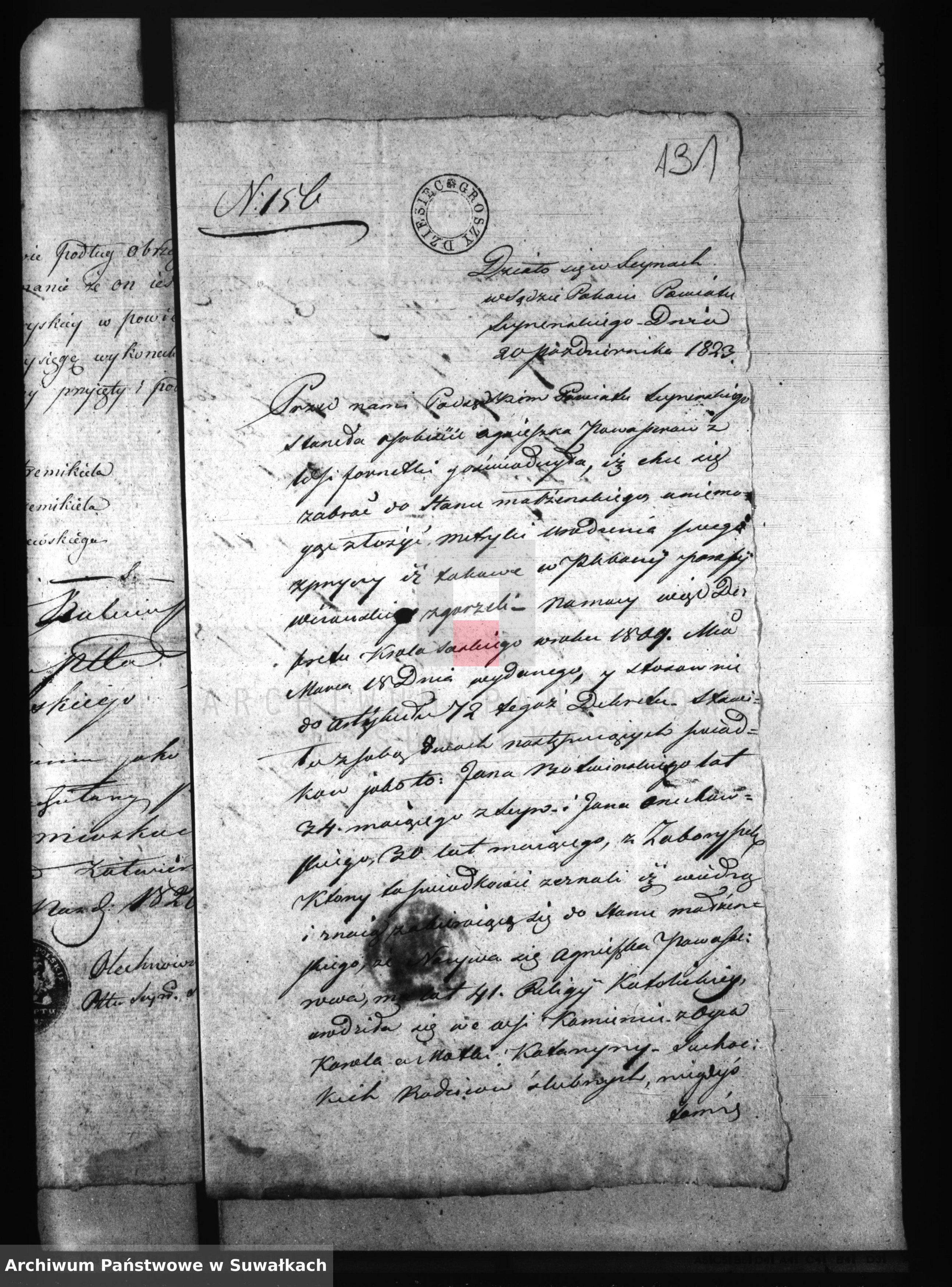 Skan z jednostki: Annexa Gminy Puńskiey 1823 Roku