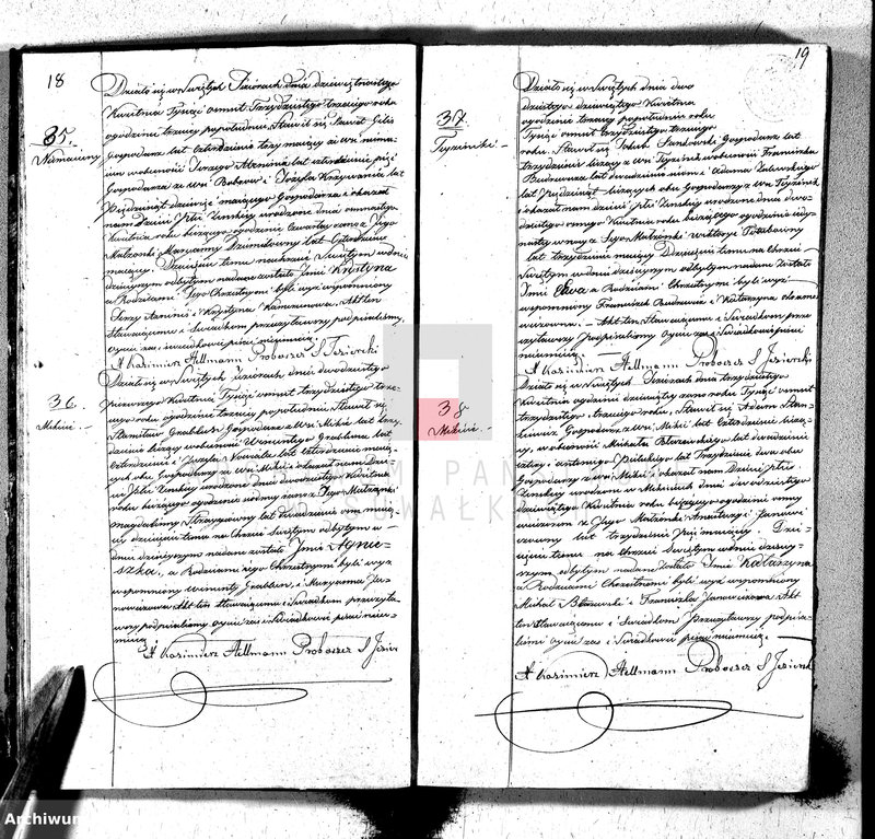 Obraz 12 z jednostki "Duplikat parafij święto jeziorskiey urodzonych, zaślubionychz y zmarłych z roku 1833"