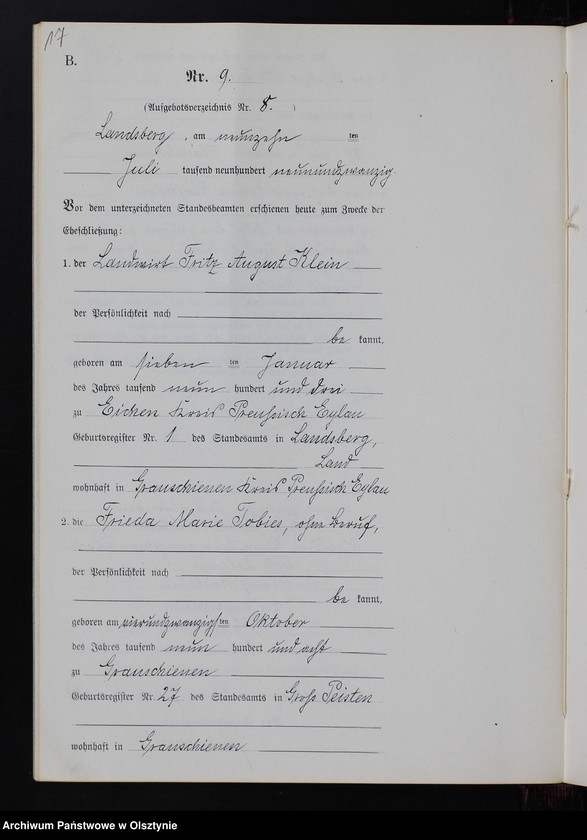 image.from.unit.number "Heiraths-Neben-Register Nr 1 - 18 [ Księga małżeństw - wtóropis ]"
