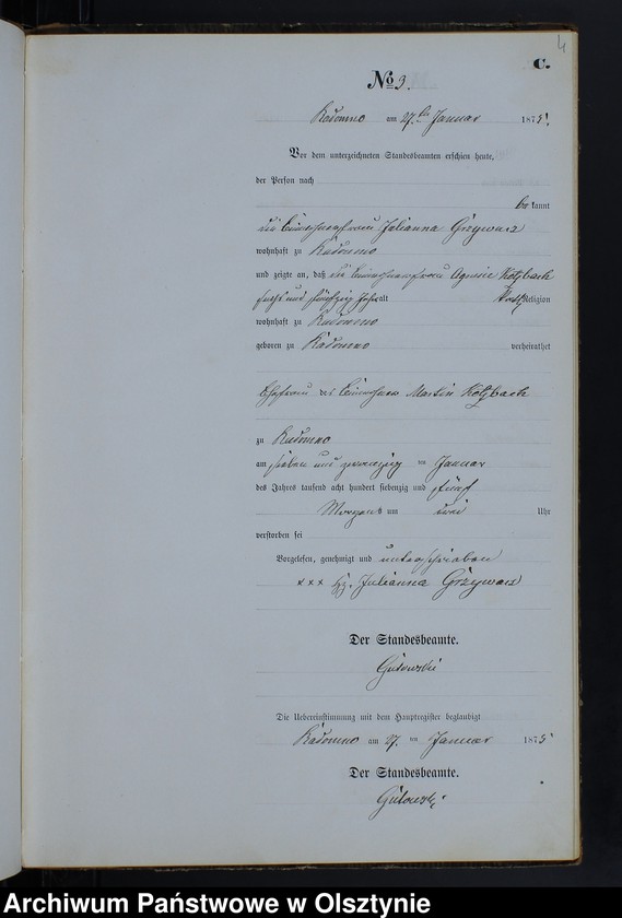 image.from.unit.number "Sterbe-Neben-Register Nr 1 - 74"