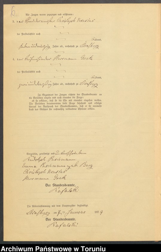 image.from.unit.number "Heiraths-Neben-Register Stadt Strasburg [ Brodnica- Miasto]für das Jahr 1879"