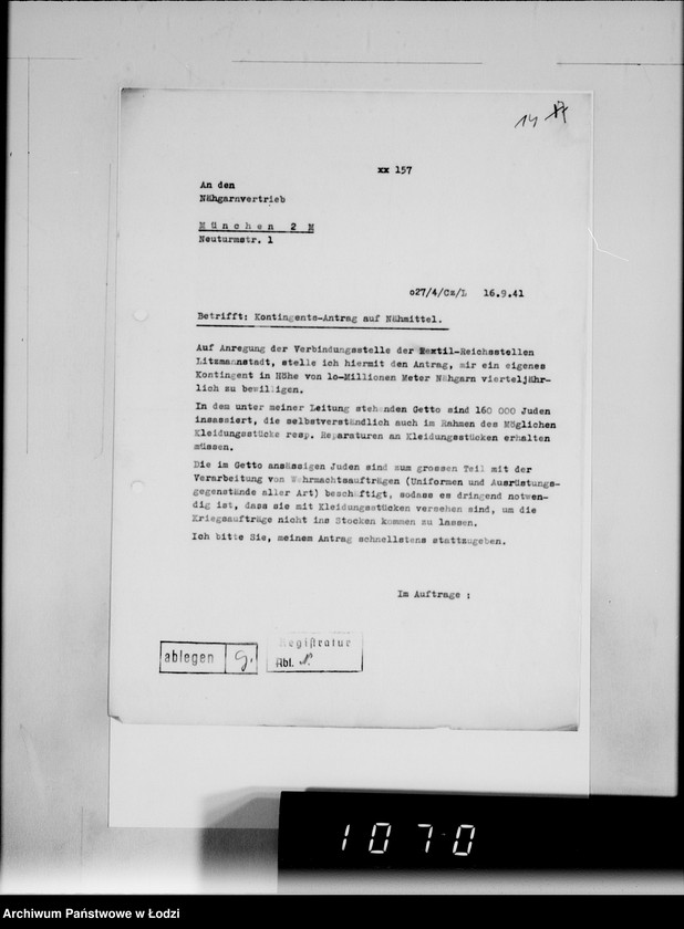 Obraz 18 z jednostki "[Korespondencja z urzędami, instytucjami i firmami] Lit.Na-Ny."