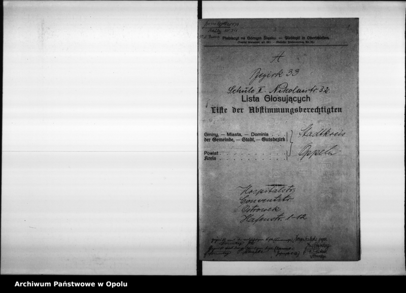 Obraz 5 z jednostki "33. Wahlbezirk Wahllokal: Schule II Nikolaistr[asse] 32"