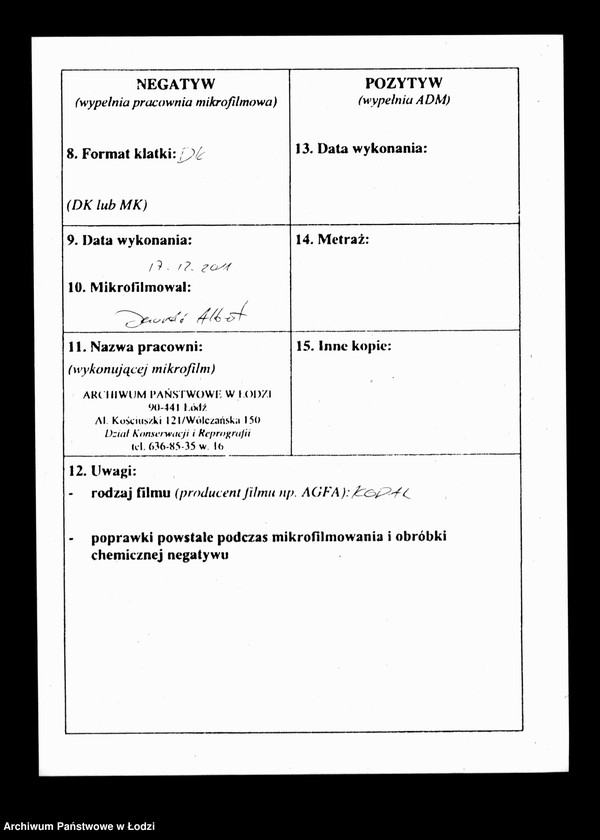 Obraz 3 z jednostki "Kontrolla osób chrześcijan za czasowymi paszportami przebywających w mieście Łodzi w roku 1853"