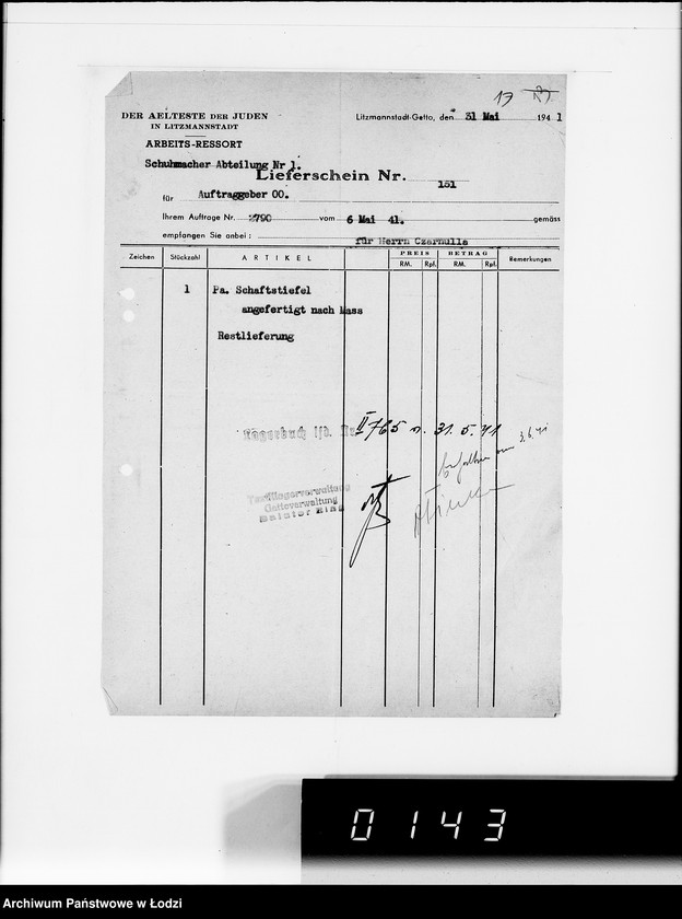 Obraz 20 z jednostki "Lieferscheine"