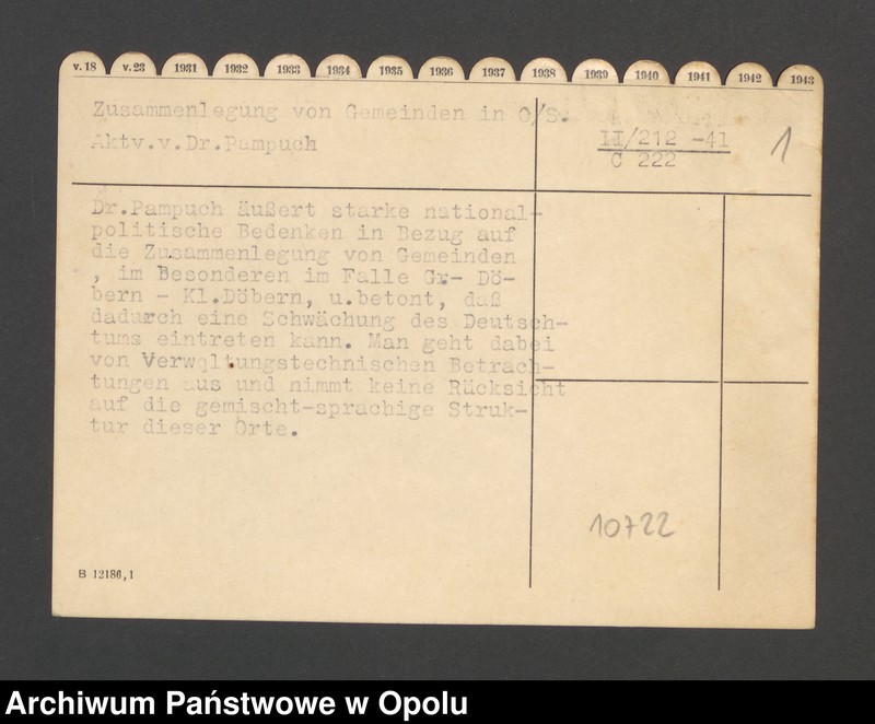 Obraz 3 z jednostki "Zusammenlegung von Gemeinden in O/S Aktv von Dr Pampuch"