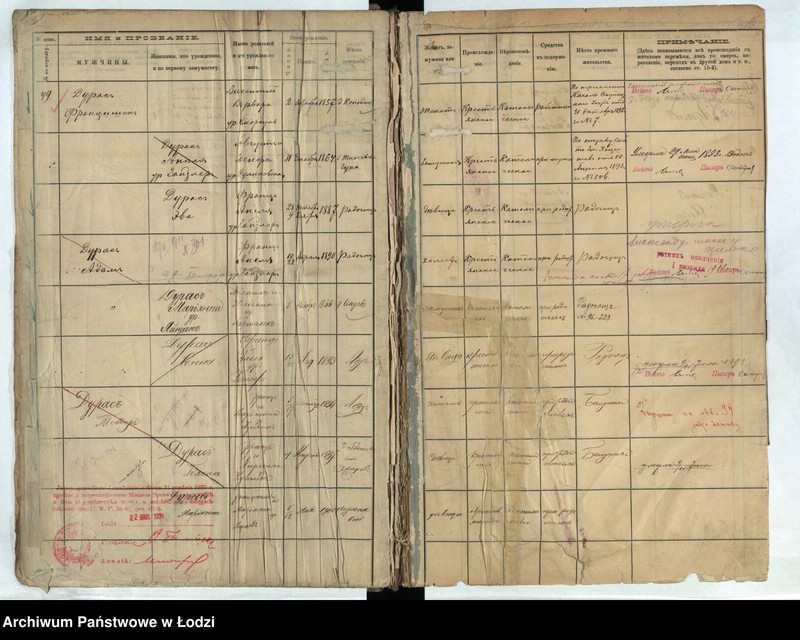Obraz 15 z jednostki "[Księga ludności stałej m. Łodzi guberni piotrkowskiej - Dzielnicy Bałuty nr domu 49-58]"