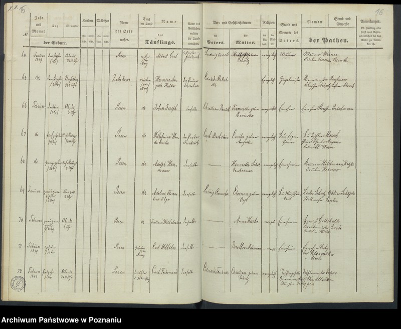 Obraz 11 z jednostki "[Akta urodzeń i chrztów, zapowiedzi i ślubów, zgonów i pogrzebów]"