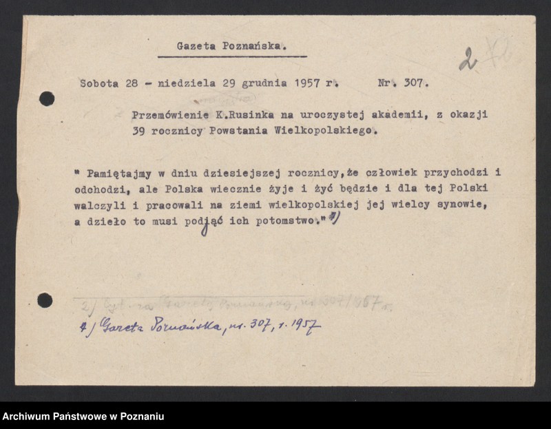 Obraz 11 z jednostki "Przemówienia i materiały dotyczące uroczystych rocznic powstania wielkopolskiego."