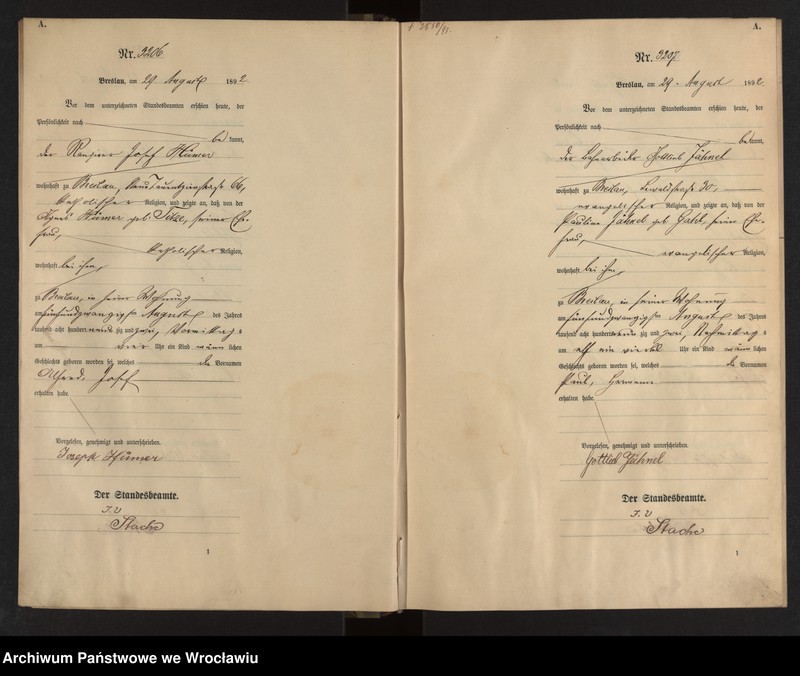 image.from.unit.number "Geburts-Haupt-Register Breslau II 1892 Band 9"