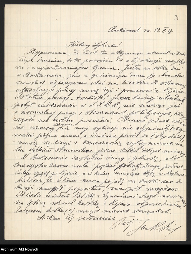image.from.unit.number "Karszo-Siedlewski Jan (dyplomata, brat Anieli Strakacz); Załączniki: telegram S. Strakacza do J. Kołłupajło; L.52 (odpowiedzi)"