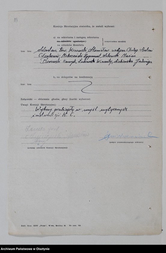 image.from.unit.number "Protokoły zebrań wyborczych /1950-1951/, posiedzeń plenarnych, egzekutywy, narad aktywu partyjnego, plany pracy, sprawozdania, ankiety sprawozdawcze /1949-1954/ Komitetu Gminnego PZPR"