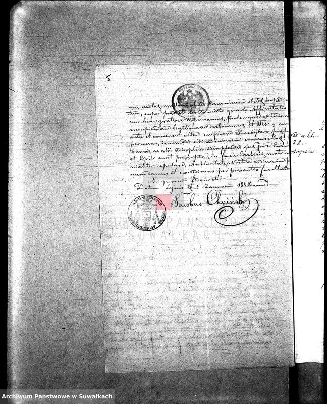 image.from.unit.number "Aneksa do Aktów Zaslubionych z roku 1858 Parafii Rzymsko-Katolickiej Sejny."