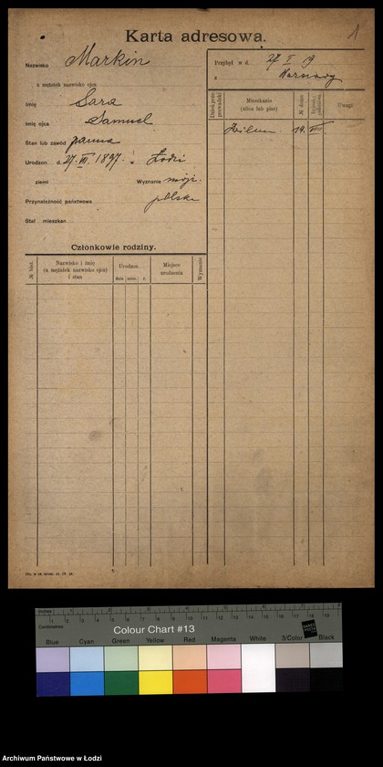 Obraz 3 z jednostki "[Spis ludności Łodzi] Markin - Marosińska"