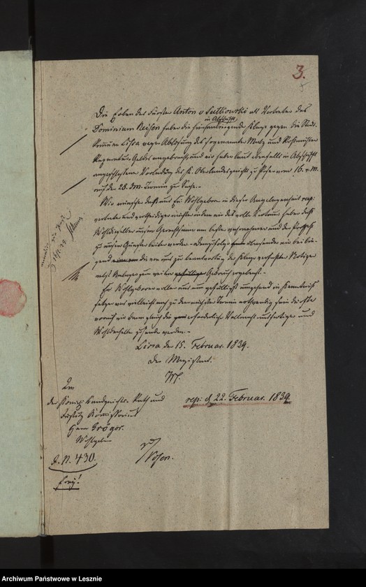 image.from.unit.number "[Die Prozesssache des Dominiums Reisen gegen die Stadtkommune und den Kgl. Fiskus wegen Ablosung der sogenannten Walz und Rustmühlenreparaturgelder]"