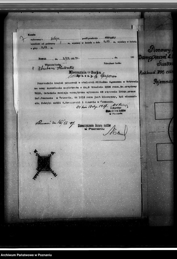 Obraz 11 z jednostki "Mleczarnia w Borku pow. Gostyński – Antoni Kuleczka nr woj. kotła 5967"