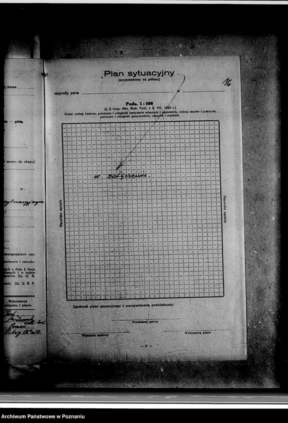 Obraz 20 z jednostki "Zatwierdzenie zakładu przemysłowego /Budowa magazynu/ fabryki drzewa/ / Bystrzyckiego w Orzechowie Zjednoczone Fabryki Przeróbki Drzewa"