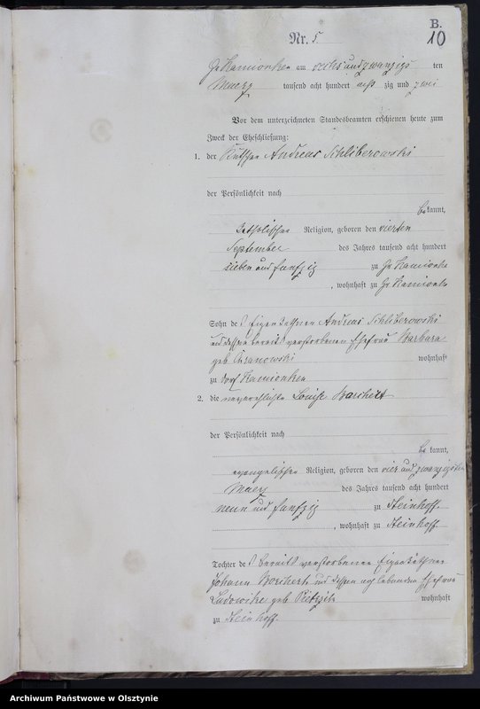 image.from.unit.number "Heiraths-Haupt-Register Nr 1 - 22"