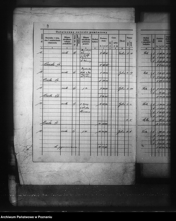 Obraz 13 z jednostki "Ostateczny rejestr pomiarowy majątku Trzebień i Wudzynek powiatu bydgoskiego"