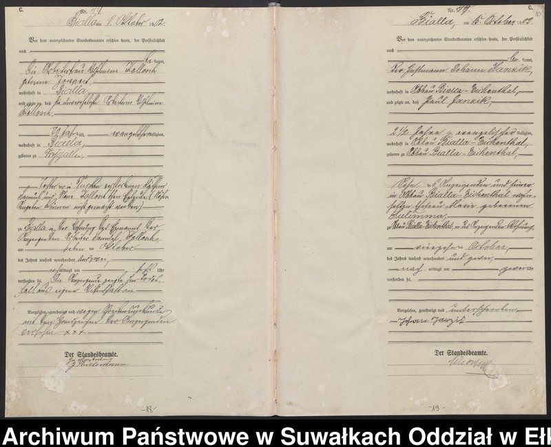 image.from.unit.number "[Sterbe-Haupt-Register des Königlichen Preussischen Standes-Amtes Bialla Kreis Johannisburg]"