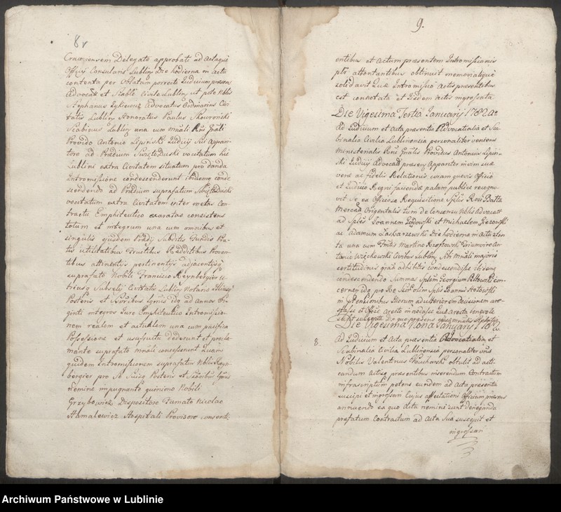 image.from.unit.number "Prothocollon inscriptionum iudicii advocatialis et scabinalis civitatis SRM Lublinensis"