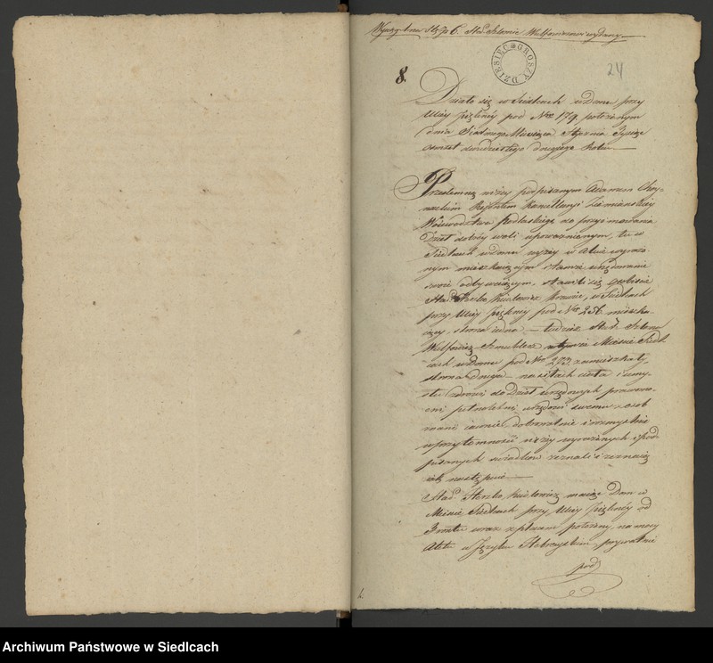 Obraz 17 z jednostki "Księga II Rok 1822 akta niehipoteczne Adama Chojnackiego Rejenta [Akta notarialne od nr 1 do nr 312]"