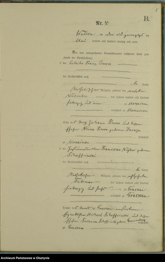 image.from.unit.number "Heiraths-Haupt-Register Nr 1 - 11"