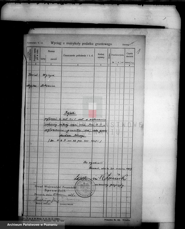 Obraz 5 z jednostki "Rejestr wyłączeń z art. 4 i 5 ustawy o wykonaniu reformy rolnej majątku Łobżenica powiatu wyrzyskiego"