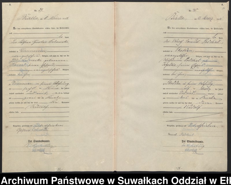 image.from.unit.number "[Geburts-Haupt-Register des Königlichen Preussischen Standes-Amtes Belzonzen Kreis Johannisburg]"
