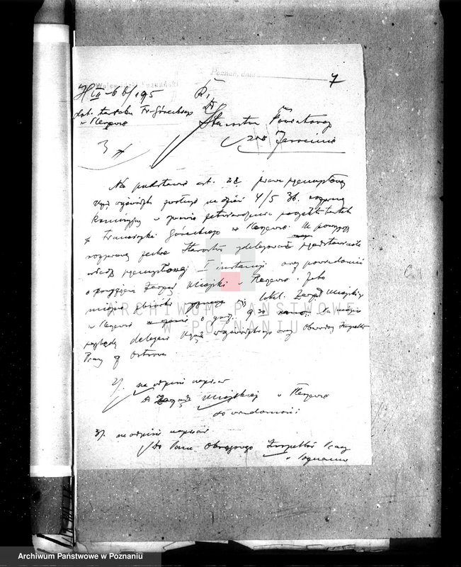 Obraz 11 z jednostki "Zatwierdzenie zakładu przemysłowego /tartak/ Fr. Góreckiego w Pleszewie pow. jarociński"