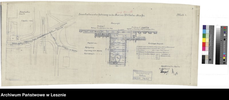 Obraz 1 z jednostki "Lissa [Plan kanalizacji miasta Leszna - Kaiser Wilhelm Strasse]"