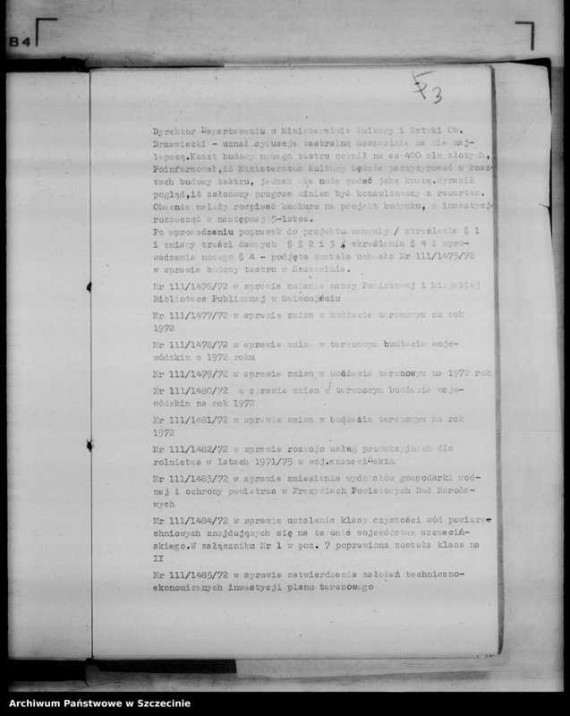 image.from.unit.number "Protokół posiedzenia Prezydium Wojewódzkiej Rady Narodowej  nr 111, miesiąc listopad"