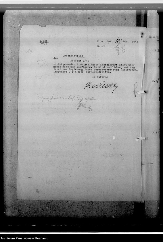 Obraz 19 z jednostki "Lowen, Konstantin - Umsiedler, urzędnik, Willy Woeste, Fischer, Wetter"