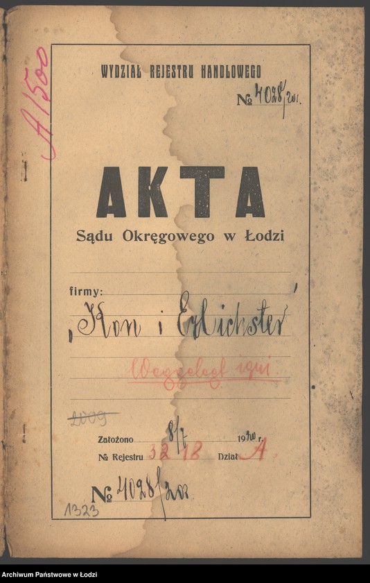 Obraz 2 z jednostki "Kon i Erlichster- sprzedaż przędzy"