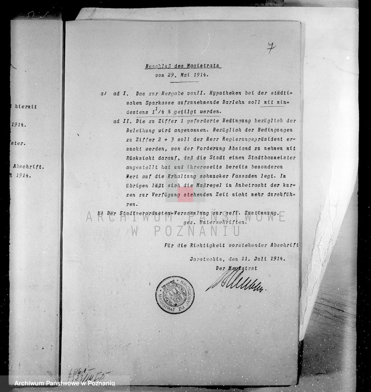 Obraz 11 z jednostki "Die Verwaltung der Stadt Jarotschewo /Jarocin/"