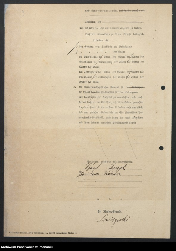 image.from.unit.number "Acta betreffend die Sammel Akten für die von den verlobten beizubringenden Urkunden und Konsenserklärungen, für die Aufgebotscheinigungen und Dispensation [...] von 1881 bis 1884"