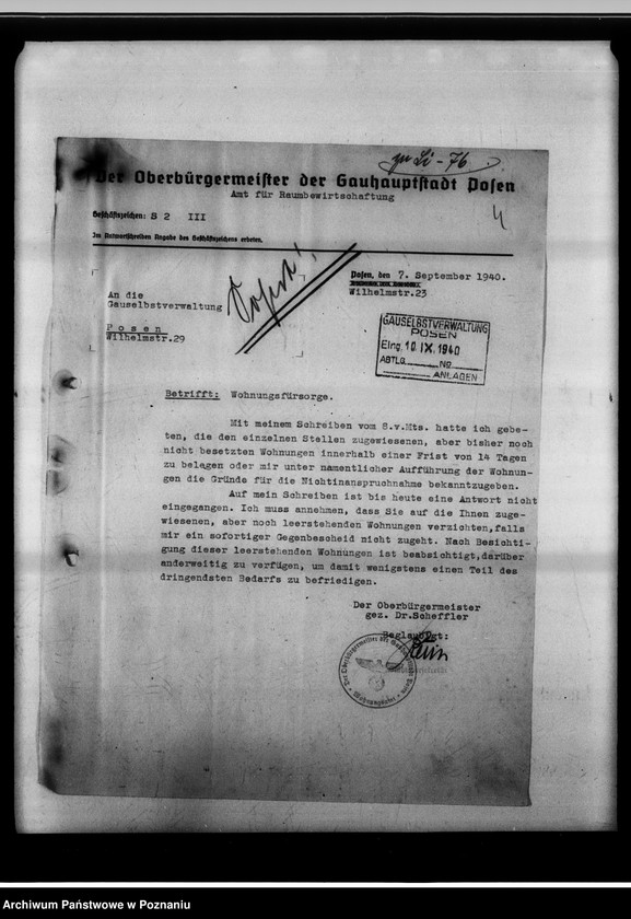 Obraz 8 z jednostki "Wohnungsfürsorge und Büroraumbeschaffung."